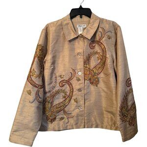 Coldwater Creek Beige Paisley Blazer